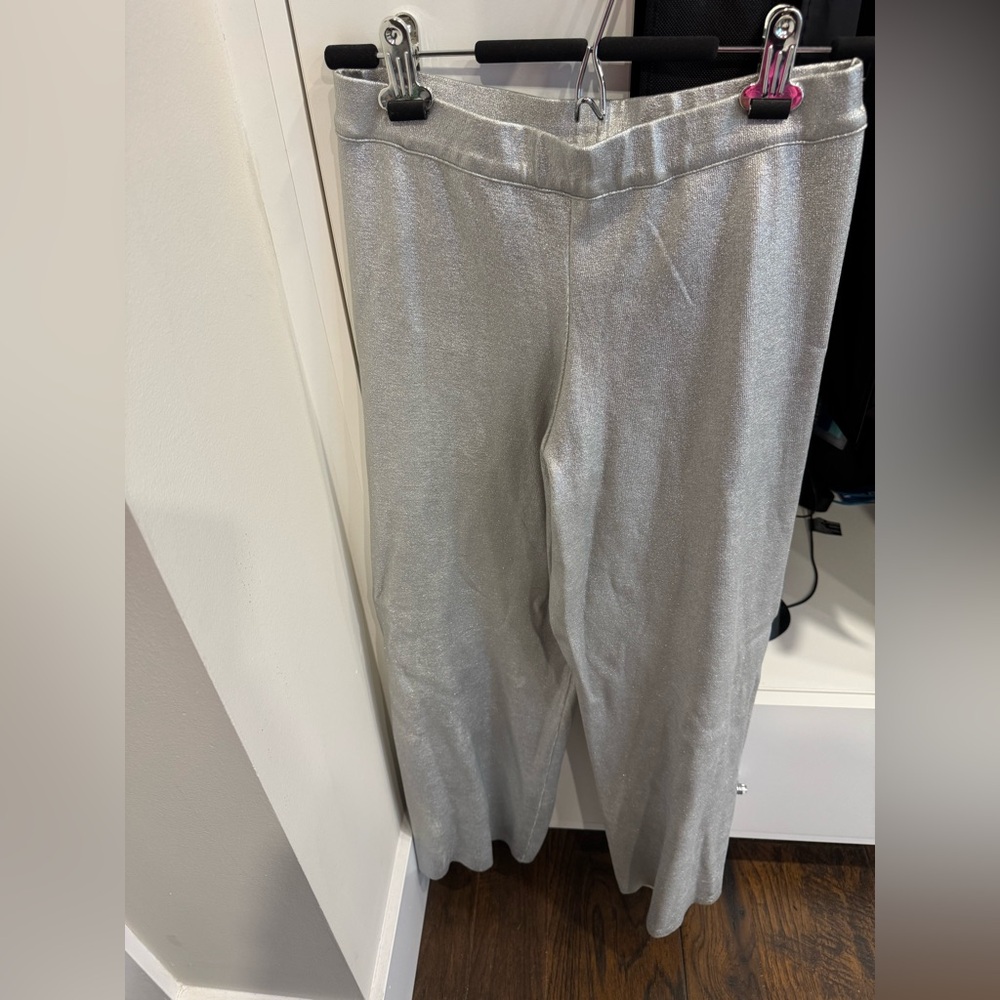 Silver Metallic Pants